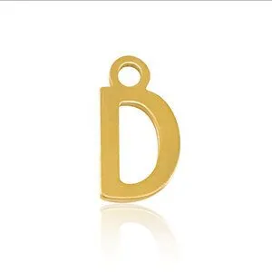 ELEKTROPULLI ELEKTROPULLI Feine Glieder Kette in 3 Längen mit Initial Anhänger (ca. 9 x 5mm), Gold, – Produktbild 5 von 8