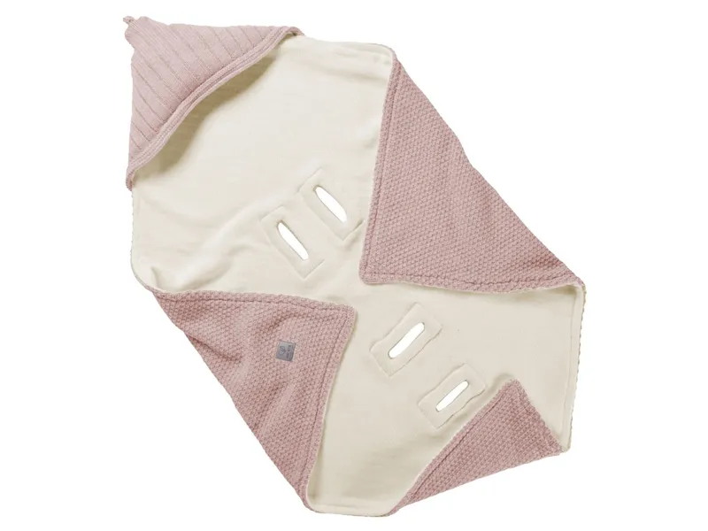 HANS NATUR HANS NATUR Einschlagdecke Babyschale Bio-Baumwolle Maße 75 x 75 cm, Rosa, – Produktbild 1 von 2