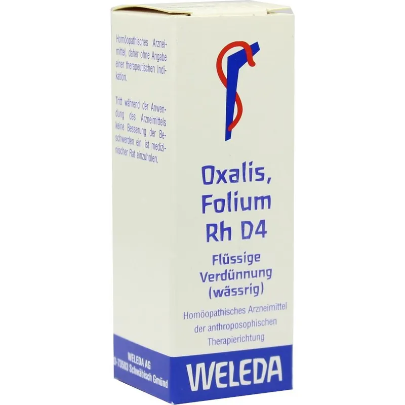 Weleda WELEDA OXALIS FOLIUM Rh D 4 Dilution 20 ml Dilution – Produktbild 1 von 1