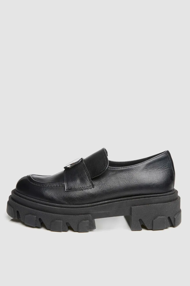 BOHEMA BOHEMA Damen vegan Loafer Blocky Schwarz, Schwarz, – Produktbild 2 von 2
