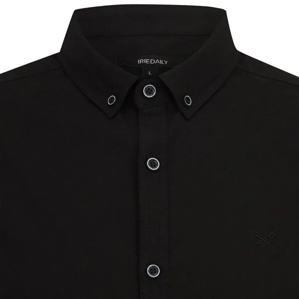 Iriedaily Iriedaily Samuel LS Shirt, Uni black (schwarz), – Produktbild 2 von 3