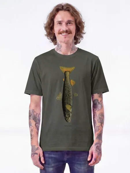 watapparel watapparel T-Shirt Unisex Forelle, Khaki, – Produktbild 2 von 2