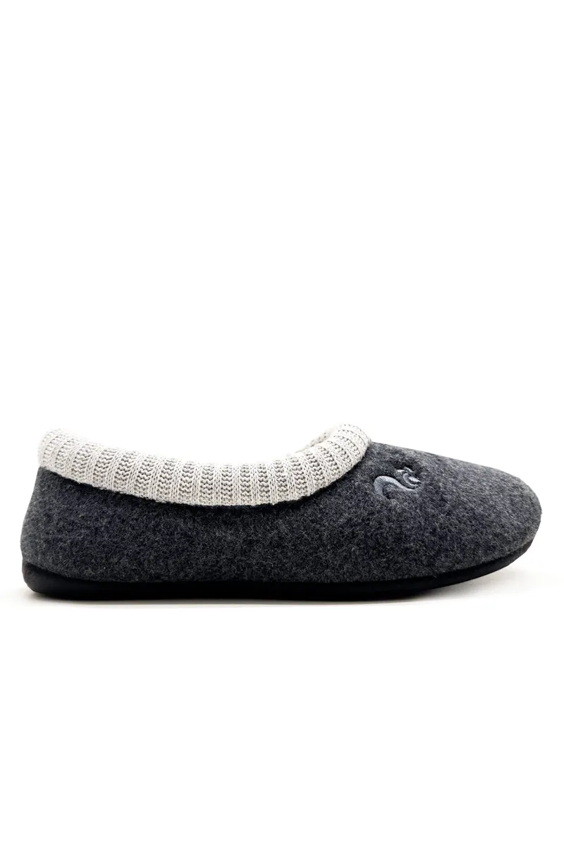 thies thies Damen vegan Hausschuhe Cozy Home Dunkelgrau (W/X), Dunkelgrau, – Produktbild 1 von 2