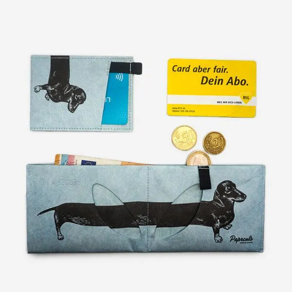 paprcuts paprcuts RFID Portemonnaie Pro, Sausage dog 2.0. (hellblau), – Produktbild 4 von 4