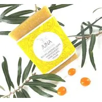 Küstenseifen Manufaktur Küstenseifen Manufaktur Juna Bio-Pflanzenöl Seife Sanddorn und Citrus – Produktbild 1 von 1
