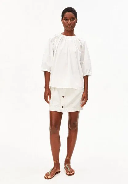 ARMEDANGELS ARMEDANGELS POPLIN BALLOON Damen Bluse aus 100% Bio-Baumwolle, White, – Produktbild 4 von 4