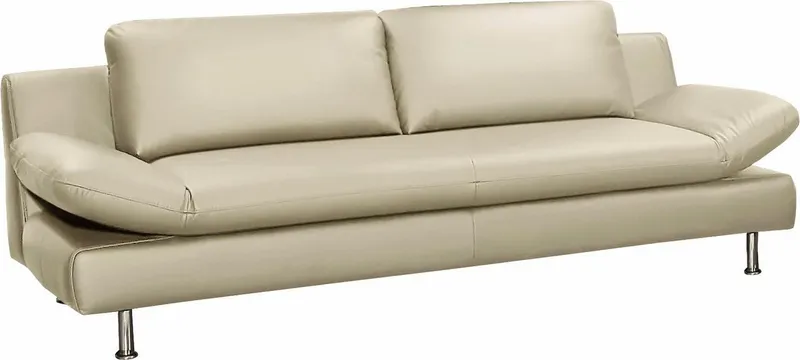 Places of Style 3-Sitzer Redding, in Naturleder, Beige, – Produktbild 2 von 5