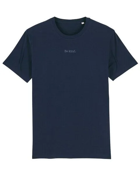 Human Family Human Family Bio Herren Rundhals T-Shirt "Be kind", Navy, – Produktbild 2 von 2