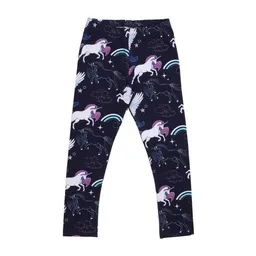 Walkiddy Kinder Leggings GOTS zertifiziert – Dunkelblau mit Einhorn- und Pegasusmotiv, weich & bequem | von Walkiddy – Produktbild 1 von 1