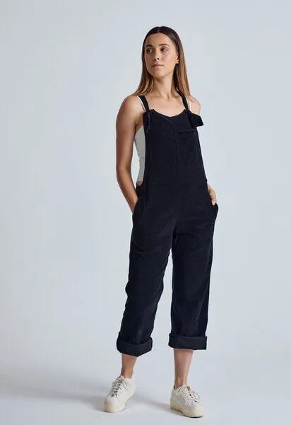 Flax and Loom Flax and Loom Cord Latzhose Mary Lou, Winter black, – Produktbild 1 von 5