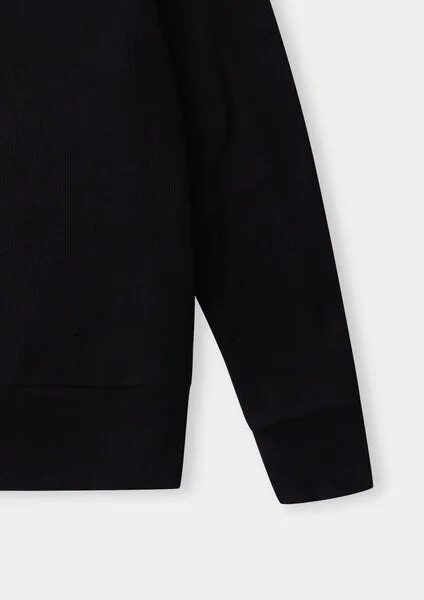 About Companions About Companions Lässiger Crewneck-Pullover GARWIN aus Bio-Baumwolle, Schwarz (eco 4rib black), – Produktbild 1 von 4