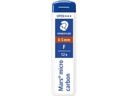 Staedtler STAEDTLER Ersatzminen für Druckbleistifte "Mars micro carbon" Ø 0,5 mm, 12 Stk., F – Produktbild 1 von 1