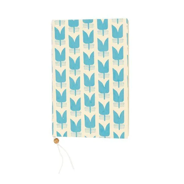 El Puente El Puente Notizbuch "Graphic" | Fair Trade & Handmade aus Bangladesch, Blau,weiß, – Produktbild 1 von 2
