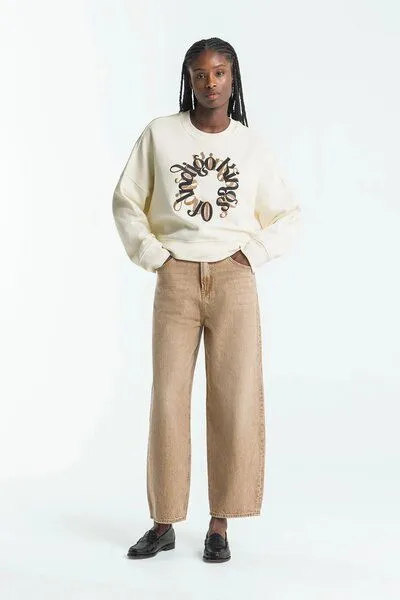 Kings Of Indigo Kings of Indigo – Leila Cropped Jim Dark Beige, Natural, – Produktbild 1 von 3