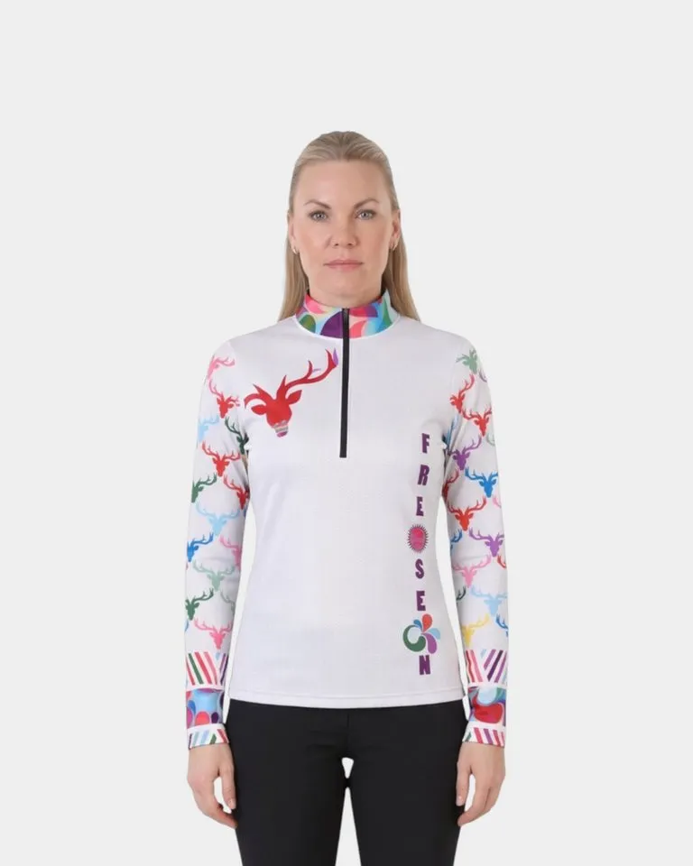 Freisein Project Funktionsshirt HappyDeers Wärmendes Funktionsshirt mit Geweih-Alloverprint und Stehkragen – Produktbild 3 von 5