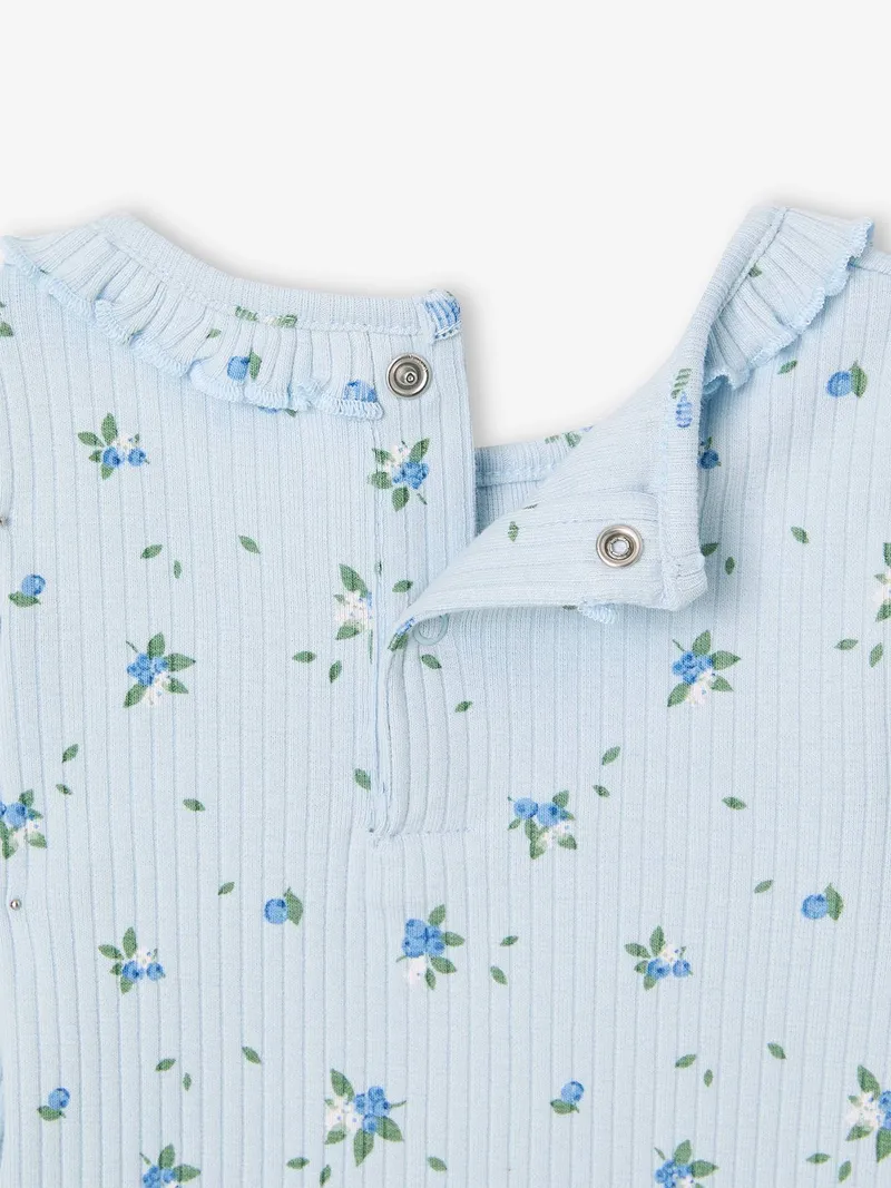 Vertbaudet Baby Shirt mit Kragen und Wellenkanten, Himmelblau, – Produktbild 4 von 4