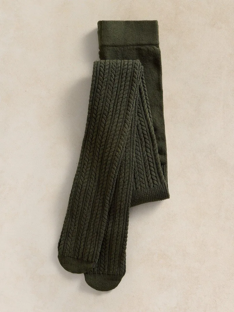 White Stuff Strumpfhose Patty - S, Khakigrün, – Produktbild 2 von 2