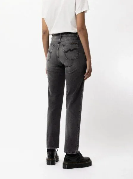 Nudie Jeans Nudie Jeans Damen Jeans - Straight Sally - aus einem Baumwolle/Elasthan Mix, Grau (midnight rumble), – Produktbild 4 von 4