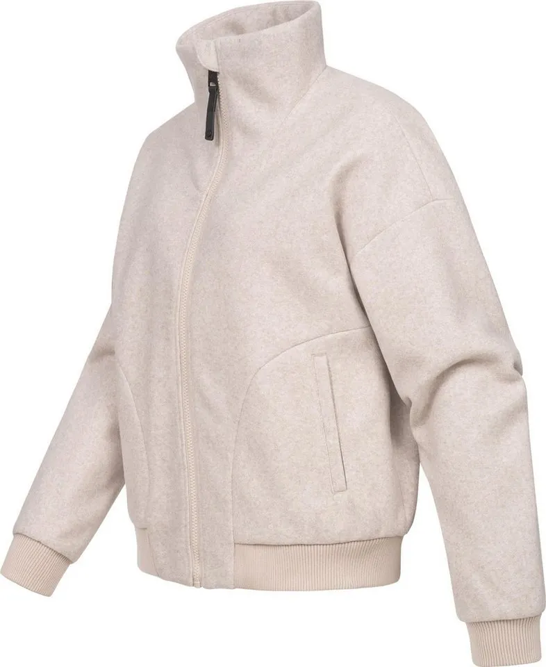 ragwear ragwear Outdoorjacke Toscia angesagte oversized Übergangsjacke in Woll-Optik, Braun, – Produktbild 3 von 5