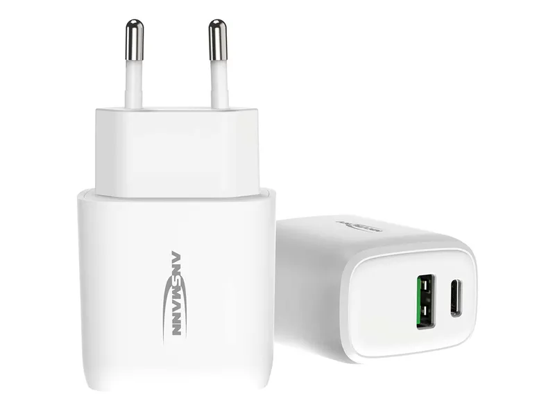 Ansmann Ansmann USB-Ladegerät "Home Charger HC218PD", 3 A, 20 W, USB-A/-C, weiß – Produktbild 1 von 1