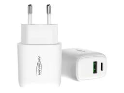 Ansmann Ansmann USB-Ladegerät "Home Charger HC218PD", 3 A, 20 W, USB-A/-C, weiß – Produktbild 1 von 1