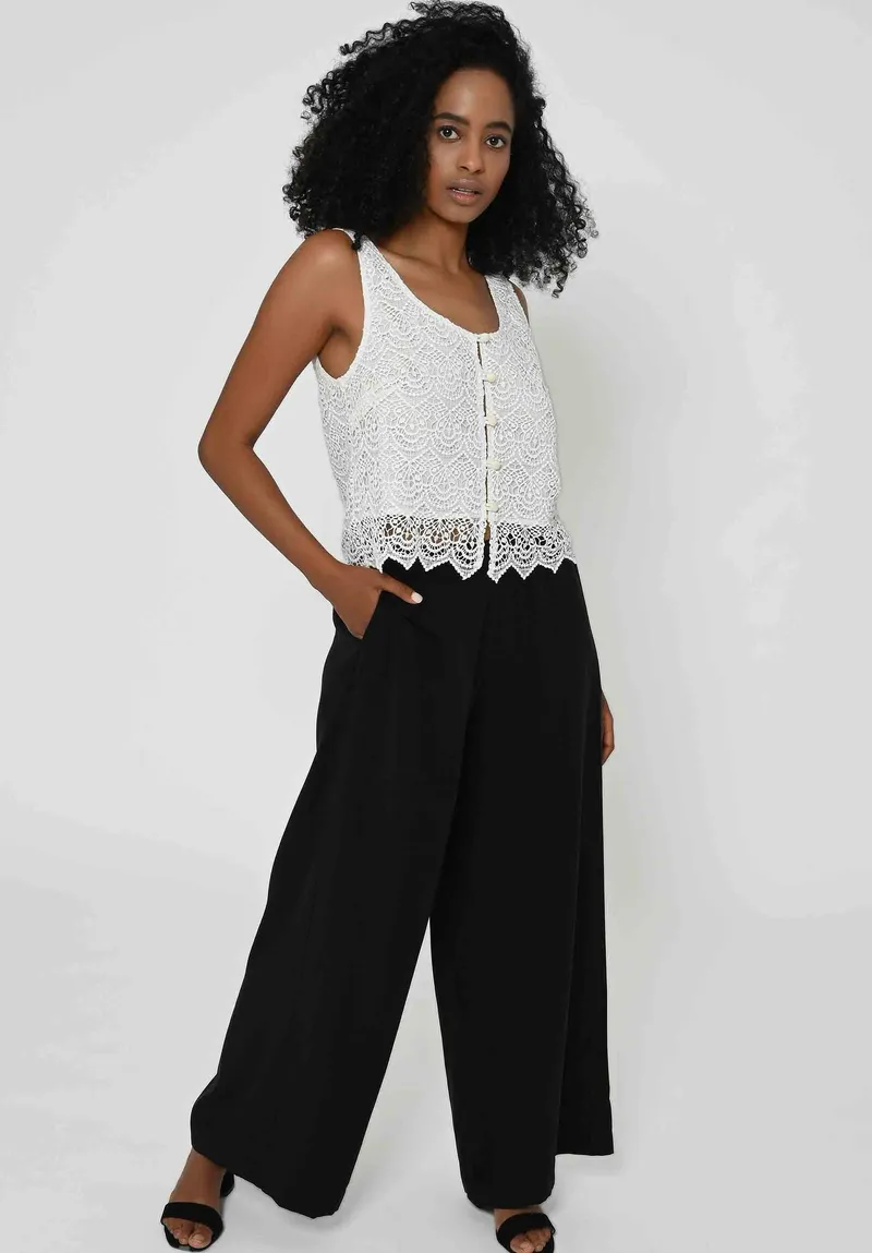 Lovjoi LOVJOI Damen vegan Culotte Sandrose Schwarz, Schwarz, – Produktbild 1 von 2