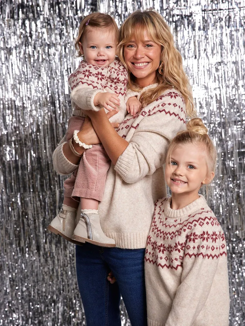 Envie De Fraise Weihnachts-Pullover Kinder Jacquardstrick-Capsule ENVIE DE FRAISE, Wollweiß, – Produktbild 2 von 4