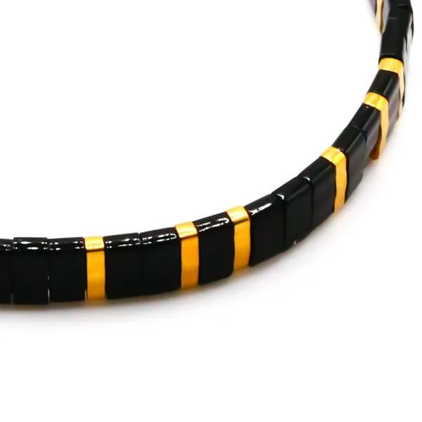 juni juni Schwarzes Armband "Shiny Black" - individuell verstellbar – Produktbild 3 von 4