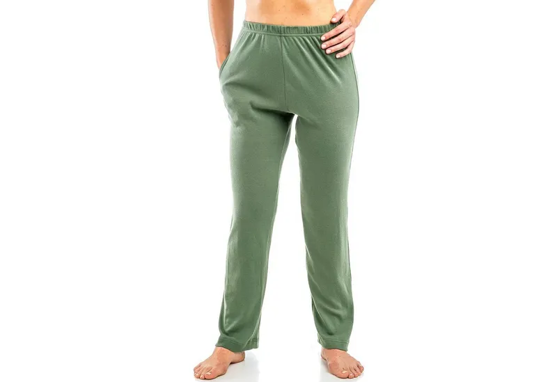 HERMKO Homewearhose 984 Homewear Unisex Bio-Baumwolle Kur Gymnastik Dehnbund, Grün, – Produktbild 1 von 4