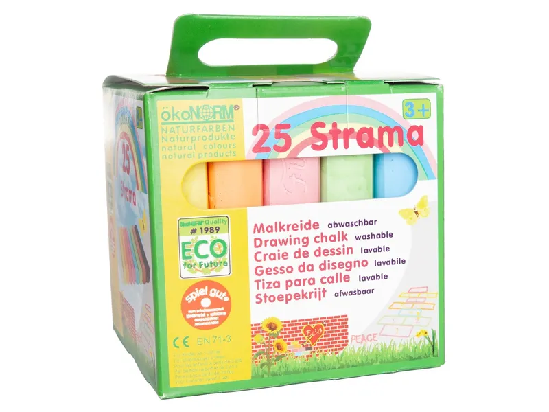 Ökonorm Ökonorm Straßenmalkreide 9 Farben, 25 Kreiden, Mehrfarbig, – Produktbild 1 von 2