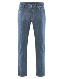 HempAge Hempage Herren vegan Jeans Aus Blauem Denim Mit Rinswash-Effekt – Produktbild 1 von 1