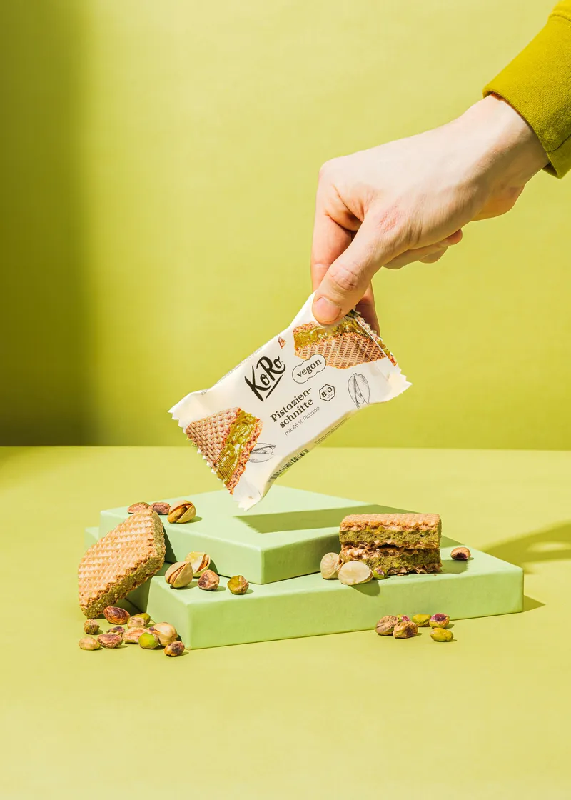 KoRo Bio Pistazienschnitte mit 45 % Pistazie 12 x 22 g – Produktbild 2 von 6