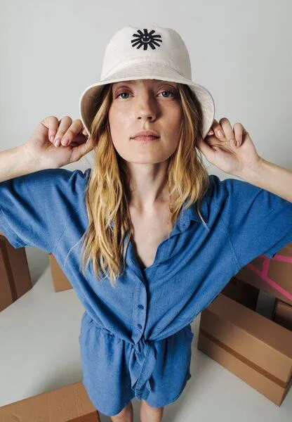 recolution Bucket Hat aus Bio-Baumwolle - SUN SMILE - recolution, Arctic white (weiß), – Produktbild 3 von 5
