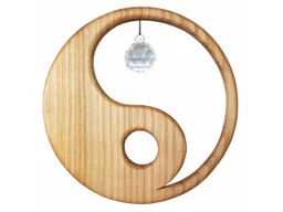 Dekoanhänger "Yin Yang" aus Holz mit Aufhängungsfaden – Produktbild 1 von 1