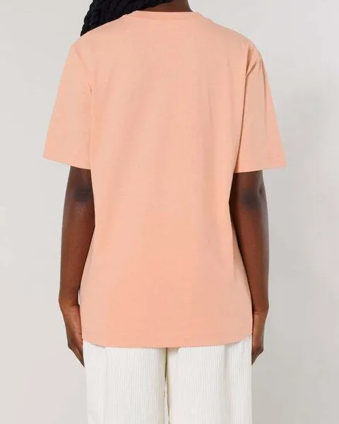 YTWOO YTWOO Sehr dickes Unisex T-Shirt | 240 g/qm | Top Premium Bio-Baumwolle, Apricot, – Produktbild 3 von 4