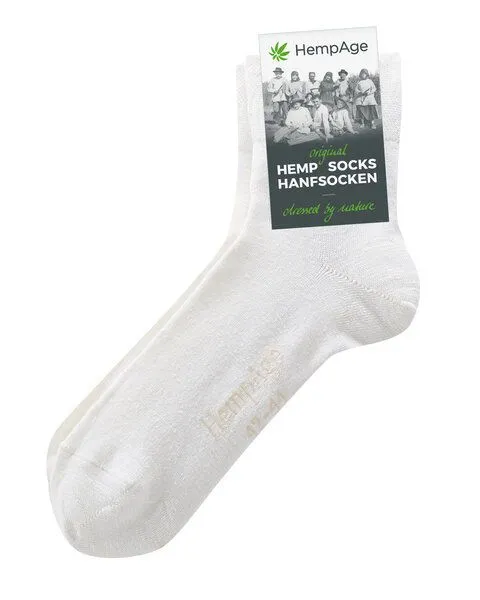 HempAge HempAge Klassische 90% Hanfsocke, White (weiss), – Produktbild 1 von 2