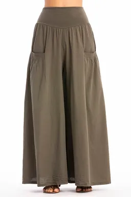 RAVENS VIEW IBIZA RAVENS VIEW IBIZA Damen vegan Hose Funky Skirt Bisonbraun – Produktbild 1 von 1