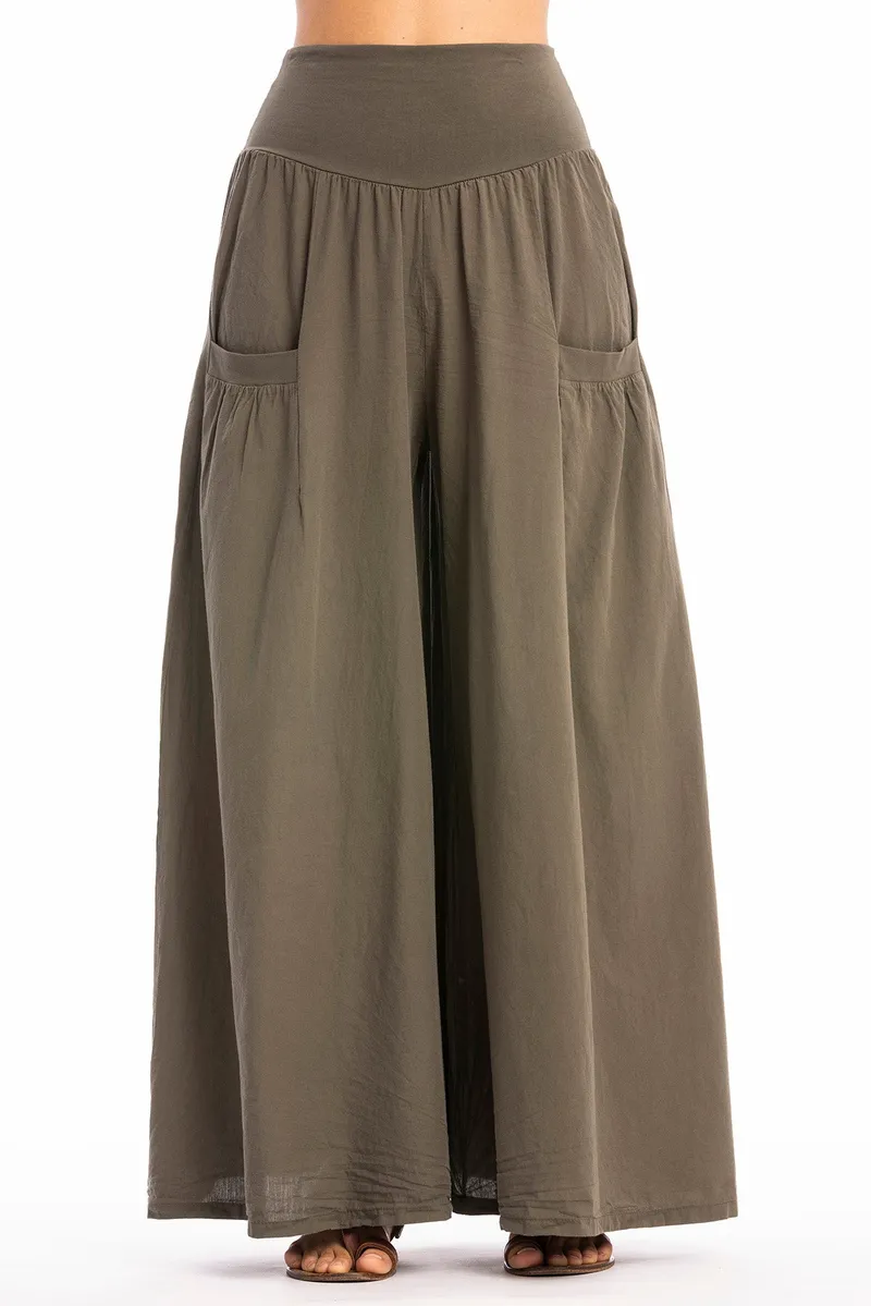 RAVENS VIEW IBIZA RAVENS VIEW IBIZA Damen vegan Hose Funky Skirt Bisonbraun, Braun, – Produktbild 1 von 2