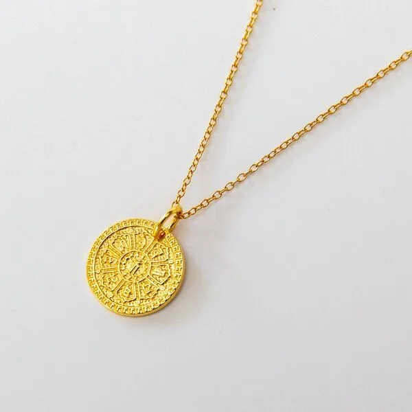 Divasya Divasya Gold-Halskette Om Mantra – Produktbild 2 von 4