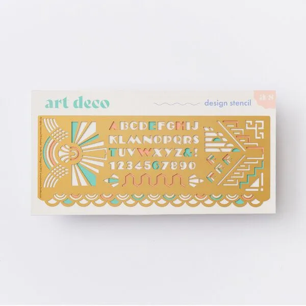 another studio another studio Design Schablone / Zeichnungsvorlage aus Messing, Art deco, – Produktbild 1 von 4