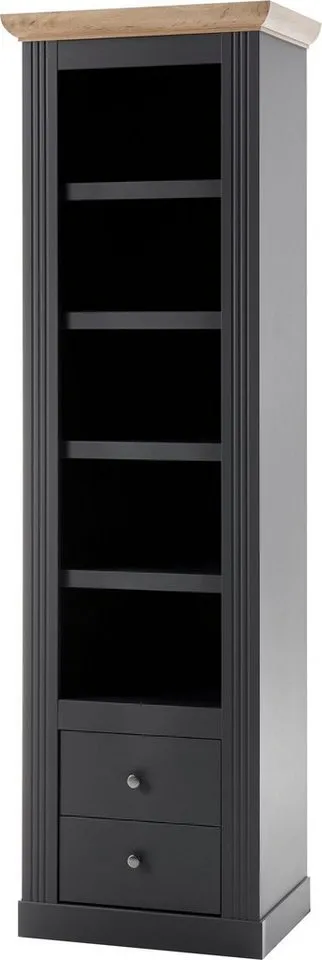 OTTO home Regal Westminster, Garderobenschrank, Wohnzimmerschrank, Mehrzweckschrank, Schrank, Metallgriffe, vielseitig einsetzbar, in 2 Farben erhältlich, Grau, – Produktbild 2 von 4