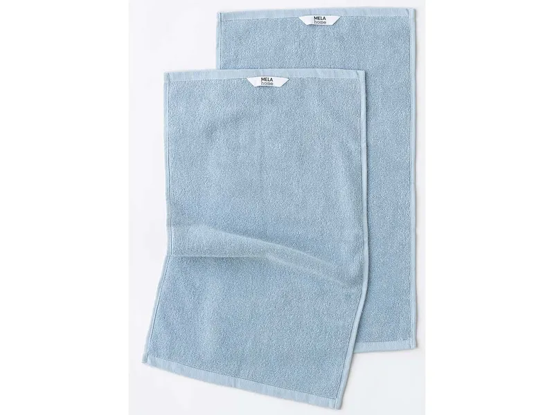 MELA MELA Handtuch Style TANVI aus 100% Bio-Baumwolle, Cloudy blue, – Produktbild 3 von 7