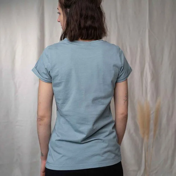Vresh Clothing Vresh Clothing Vranka - T-Shirt aus Biobaumwolle, Hellblau, – Produktbild 3 von 4