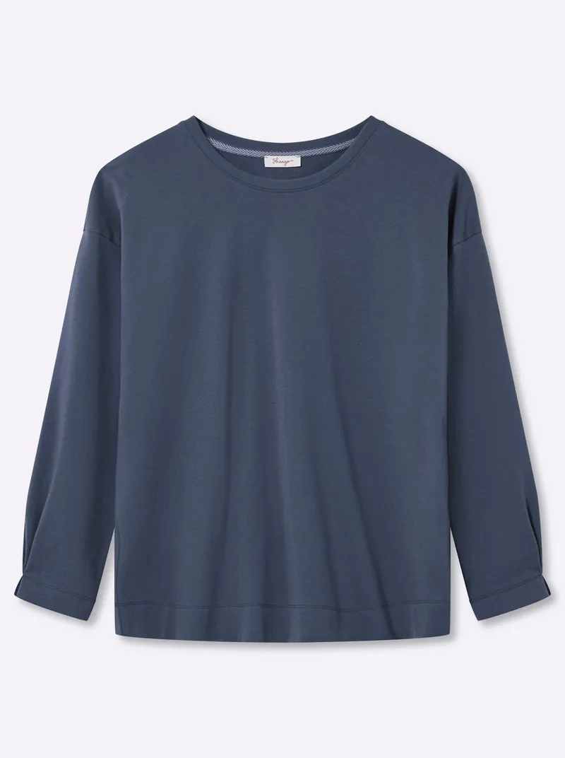 sheego Sweatshirt rauchblau, Rauchblau, – Produktbild 1 von 2
