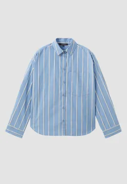 recolution Recolution Damen vegan Hemd Forsythia Stripes Blau – Produktbild 1 von 1