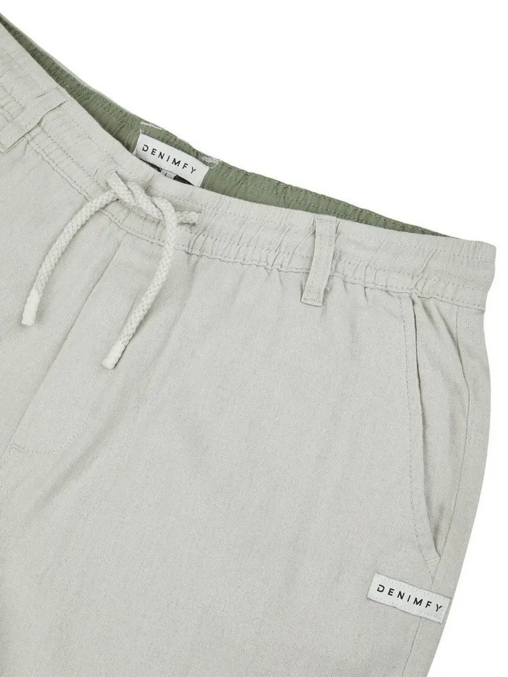 DENIMFY Chinoshorts Herren Shorts DFAlessio Regular Fit Bermudashorts mit Kordelzug, Beige, – Produktbild 3 von 4