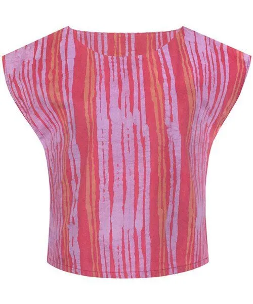 Global Mamas Global Mamas Bio Bluse - BOXY - Fissure, Reeds melon (pink), – Produktbild 1 von 3