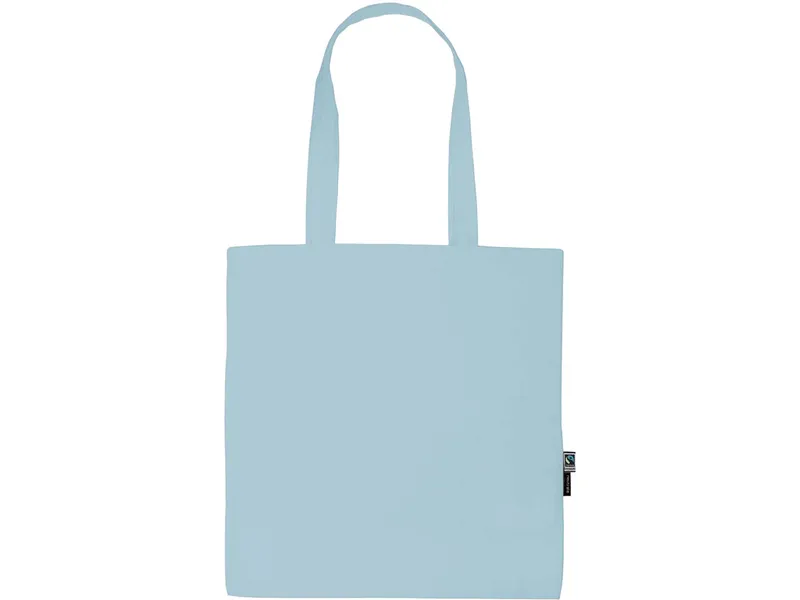 Neutral Neutral Bio-Baumwoll-Tragetasche mit langen Henkeln, Light blue, – Produktbild 1 von 1