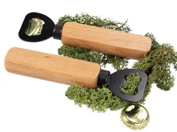 Holz Frank Flaschenöffner Flaschenöffner mit FSC® Buchenholzgriff & schwarzer Edelstahlklinge – Produktbild 1 von 1