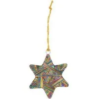 El Puente El Puente Deko-Anhänger "Regenbogen-Stern" | Fair Trade & Handmade aus Indien – Produktbild 1 von 1